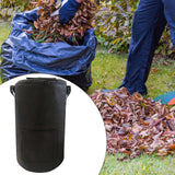 Maxbell Compost Bin Bag Garden with Zipper and Handle for Garbage Trash Loading Leaf Black