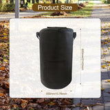 Maxbell Compost Bin Bag Garden with Zipper and Handle for Garbage Trash Loading Leaf Black