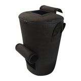 Maxbell Compost Bin Bag Garden with Zipper and Handle for Garbage Trash Loading Leaf Black