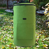 Maxbell Compost Bin Bag Garden with Zipper and Handle for Garbage Trash Loading Leaf Green