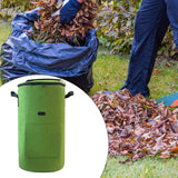 Maxbell Compost Bin Bag Garden with Zipper and Handle for Garbage Trash Loading Leaf Green