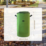 Maxbell Compost Bin Bag Garden with Zipper and Handle for Garbage Trash Loading Leaf Green