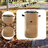 Maxbell Compost Bin Bag Garden with Zipper and Handle for Garbage Trash Loading Leaf Camel Color