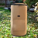 Maxbell Compost Bin Bag Garden with Zipper and Handle for Garbage Trash Loading Leaf Camel Color