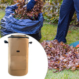 Maxbell Compost Bin Bag Garden with Zipper and Handle for Garbage Trash Loading Leaf Camel Color