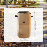 Maxbell Compost Bin Bag Garden with Zipper and Handle for Garbage Trash Loading Leaf Camel Color