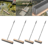 Maxbell Stainless Steel Wire Scrub Brush Outdoor Broom for Tough Stains on Concrete 50cm
