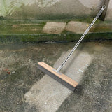 Maxbell Stainless Steel Wire Scrub Brush Outdoor Broom for Tough Stains on Concrete 50cm