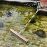 Maxbell Stainless Steel Wire Scrub Brush Outdoor Broom for Tough Stains on Concrete 50cm