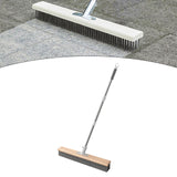 Maxbell Stainless Steel Wire Scrub Brush Outdoor Broom for Tough Stains on Concrete 50cm