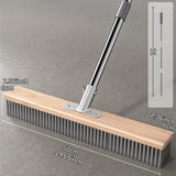 Maxbell Stainless Steel Wire Scrub Brush Outdoor Broom for Tough Stains on Concrete 50cm