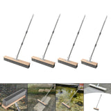 Maxbell Stainless Steel Wire Scrub Brush with Long Handle for Garden Garage Bathroom 50cm