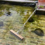 Maxbell Stainless Steel Wire Scrub Brush Outdoor Broom for Tough Stains on Concrete 30cm