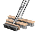 Maxbell Stainless Steel Wire Scrub Brush with Long Handle for Garden Garage Bathroom 30cm