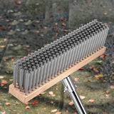 Maxbell Stainless Steel Wire Scrub Brush with Long Handle for Garden Garage Bathroom 20cm