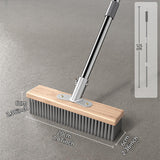 Maxbell Stainless Steel Wire Scrub Brush Outdoor Broom for Tough Stains on Concrete 20cm