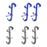 Maxbell Pool Pole Hanger Triple Hooks Brush Hanger for Vacuum Hoses Poles Leaf Rakes 1 PC blue
