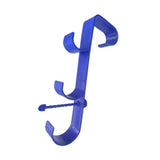 Maxbell Pool Pole Hanger Triple Hooks Brush Hanger for Vacuum Hoses Poles Leaf Rakes 1 PC blue