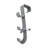 Maxbell Pool Pole Hanger Triple Hooks Brush Hanger for Vacuum Hoses Poles Leaf Rakes 1 PC grey