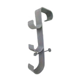 Maxbell Pool Pole Hanger Triple Hooks Brush Hanger for Vacuum Hoses Poles Leaf Rakes 1 PC grey