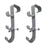 Maxbell Pool Pole Hanger Triple Hooks Brush Hanger for Vacuum Hoses Poles Leaf Rakes 2 PC grey