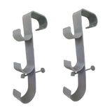 Maxbell Pool Pole Hanger Triple Hooks Brush Hanger for Vacuum Hoses Poles Leaf Rakes 2 PC grey