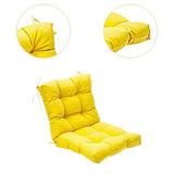 Maxbell Outdoor Seat Back Chair Cushion Rocking Seat Cushion for Balcony Living Room Yellow
