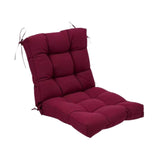 Maxbell Outdoor Seat Back Chair Cushion Rocking Seat Cushion for Balcony Living Room Dark Red