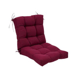 Maxbell Outdoor Seat Back Chair Cushion Rocking Seat Cushion for Balcony Living Room Dark Red
