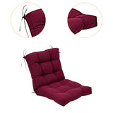 Maxbell Outdoor Seat Back Chair Cushion Rocking Seat Cushion for Balcony Living Room Dark Red