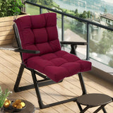 Maxbell Outdoor Seat Back Chair Cushion Rocking Seat Cushion for Balcony Living Room Dark Red