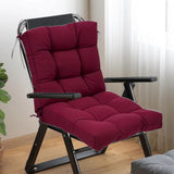 Maxbell Outdoor Seat Back Chair Cushion Rocking Seat Cushion for Balcony Living Room Dark Red