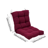 Maxbell Outdoor Seat Back Chair Cushion Rocking Seat Cushion for Balcony Living Room Dark Red
