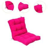Maxbell Outdoor Seat Back Chair Cushion Rocking Seat Cushion for Balcony Living Room Rose Red