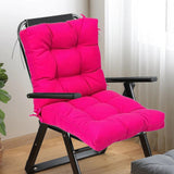 Maxbell Outdoor Seat Back Chair Cushion Rocking Seat Cushion for Balcony Living Room Rose Red
