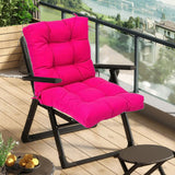 Maxbell Outdoor Seat Back Chair Cushion Rocking Seat Cushion for Balcony Living Room Rose Red