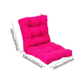 Maxbell Outdoor Seat Back Chair Cushion Rocking Seat Cushion for Balcony Living Room Rose Red