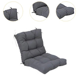 Maxbell Outdoor Seat Back Chair Cushion Rocking Seat Cushion for Balcony Living Room Gray