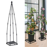 Maxbell Garden Trellis for Climbing Plants Plant Support for Courtyard Flowers Roses L