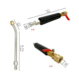 Maxbell Pressure Washer Extension Wand 1/4 inch Quick Connect Professional Accessory 25 Degree Curved