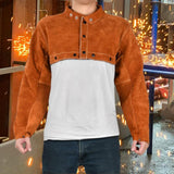 Maxbell Welding Cape Sleeve Fireproof Long Sleeves for Cutting Woodworking Gardening