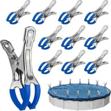 Maxbell 10 Pieces Pool Cover Clips Clothes Clips for Tent Quilts above Ground Covers Blue