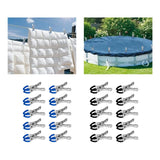 Maxbell 10 Pieces Pool Cover Clips Clothes Clips for Tent Quilts above Ground Covers Blue