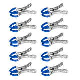 Maxbell 10 Pieces Pool Cover Clips Clothes Clips for Tent Quilts above Ground Covers Blue