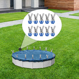 Maxbell 10 Pieces Pool Cover Clips Clothes Clips for Tent Quilts above Ground Covers Blue