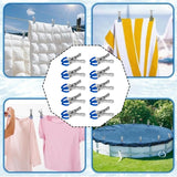 Maxbell 10 Pieces Pool Cover Clips Clothes Clips for Tent Quilts above Ground Covers Blue