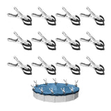 Maxbell 10 Pieces Pool Cover Clips Clothes Clips for Tent Quilts above Ground Covers Black
