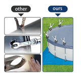 Maxbell 10 Pieces Pool Cover Clips Clothes Clips for Tent Quilts above Ground Covers Black