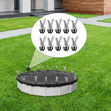 Maxbell 10 Pieces Pool Cover Clips Clothes Clips for Tent Quilts above Ground Covers Black