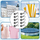 Maxbell 10 Pieces Pool Cover Clips Clothes Clips for Tent Quilts above Ground Covers Black